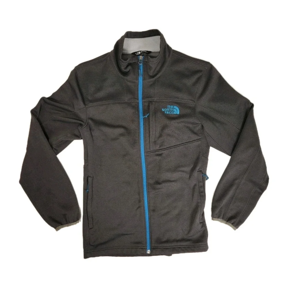 The North Face Apex Bionic 2 Full Zip Jacket Mens Small Gray Blue Activewear